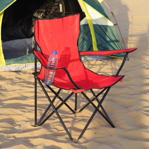 Camping Chair, Foldable Chair with Armrests and Cup Holder(Chair Only)